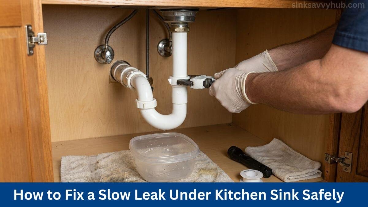 how to fix a slow leak under kitchen sink