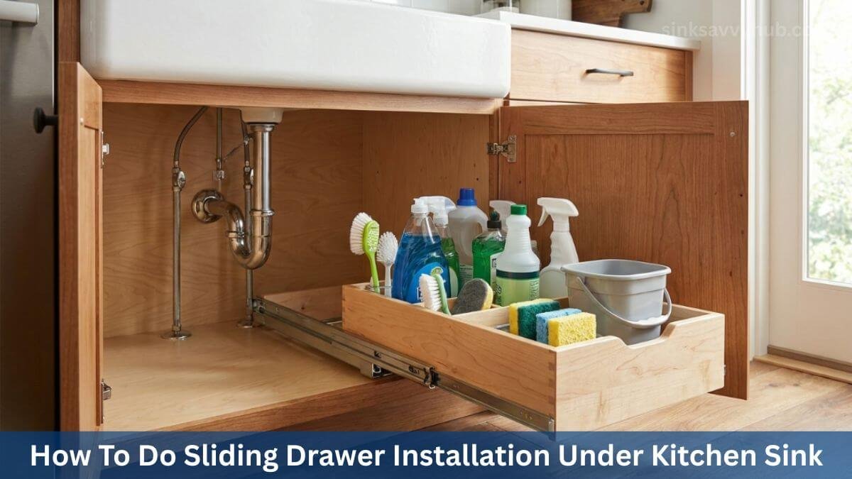 sliding drawer installation under kitchen sink