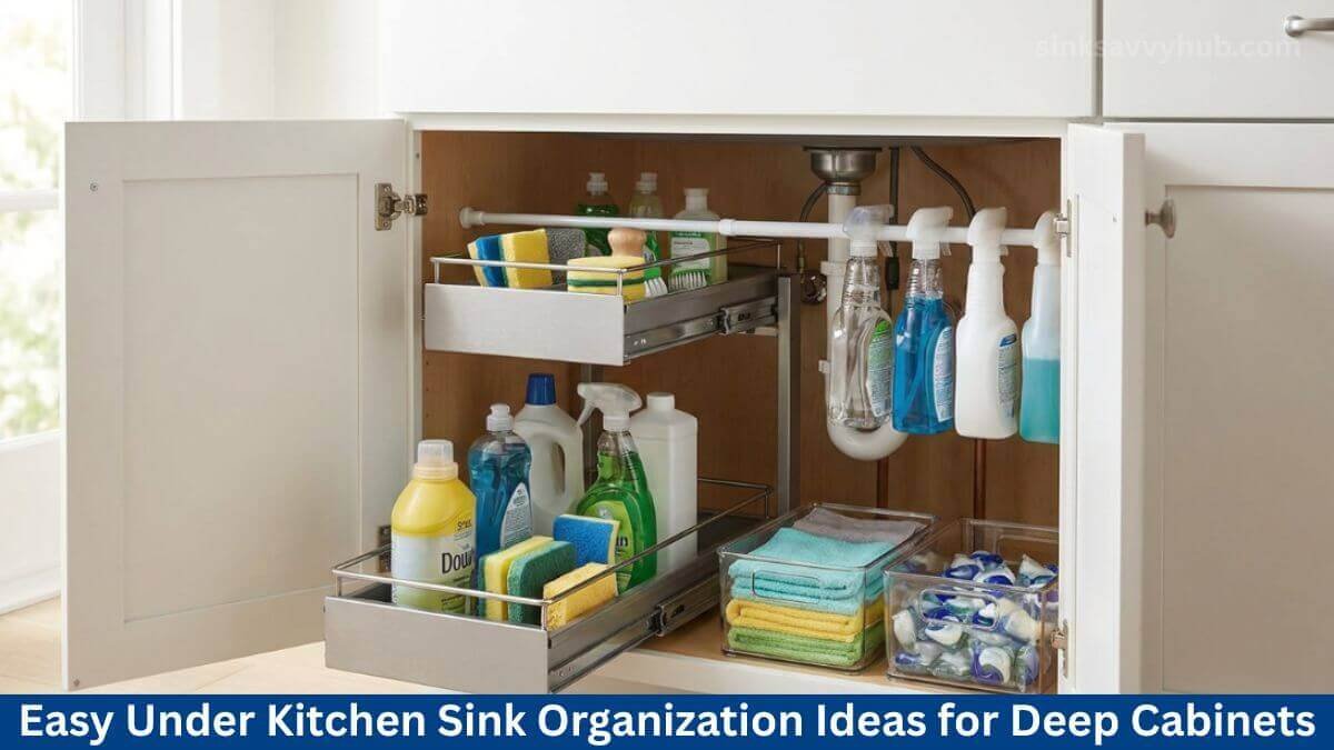 under kitchen sink organization ideas for deep cabinets